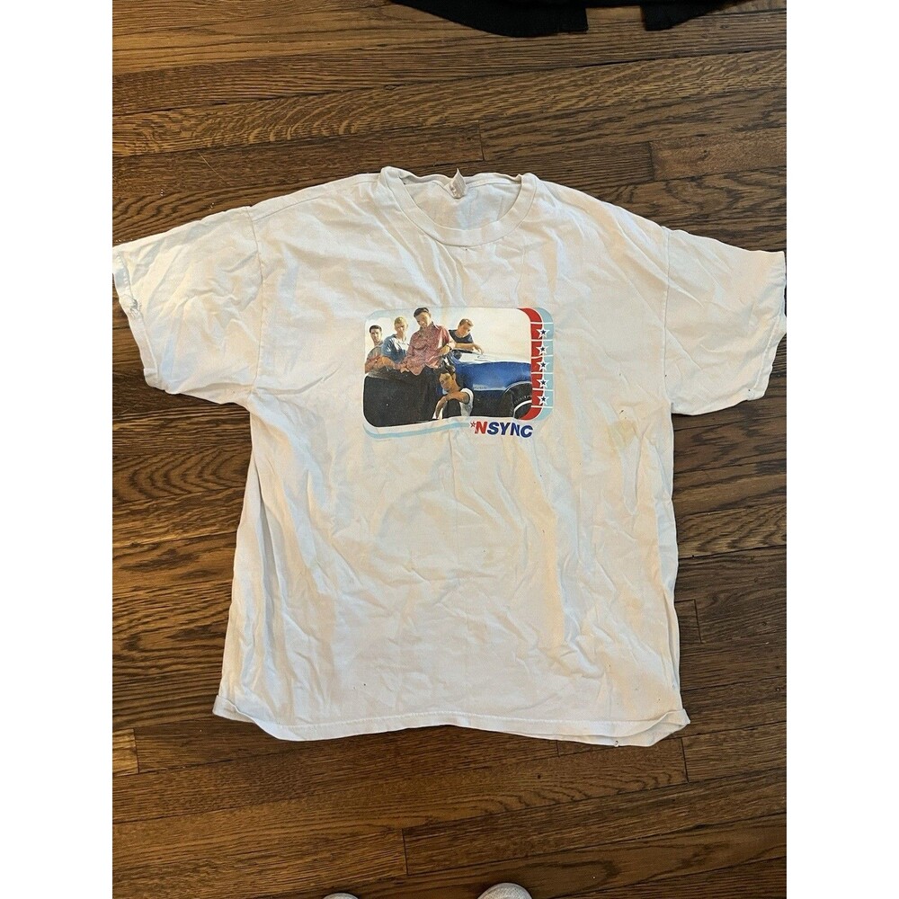 Vintage *NSYNC 90's Concert Tour Double Sided Hanes Stedman T-shirt Size XL